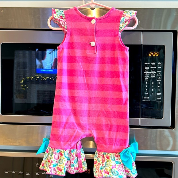 RicRac & Ruffles Peacock Romper, 18 month - Picture 4 of 5